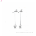 China Wholesale Price Silver Pearl Drop Earrings For Female